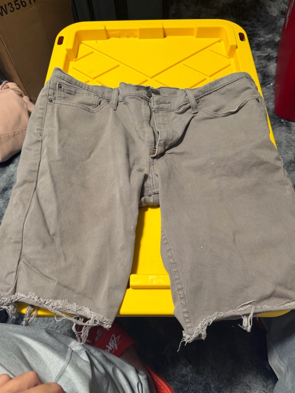 Levi's Men's Cut-Off Shorts in Faded Gray